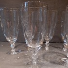 Set of 7 Vtg Tiffin-Franciscan LENOX LYRIC CLEAR Crystal Iced Tea Goblets 7"  — photo 3