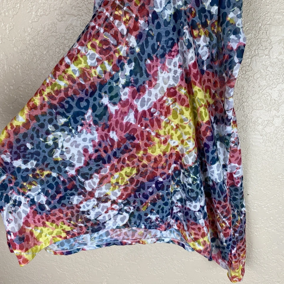 OP Ocean pacific M Y2K Burnout Swim Coverup Tank Dress Colorful Animal Print - Image 2 of 4