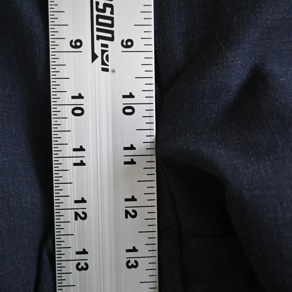 Vtg Bill Blass 36x30 Blue Gray 100% Wool Pleated Classic Full Cut Dress Pants - Image 3 of 4