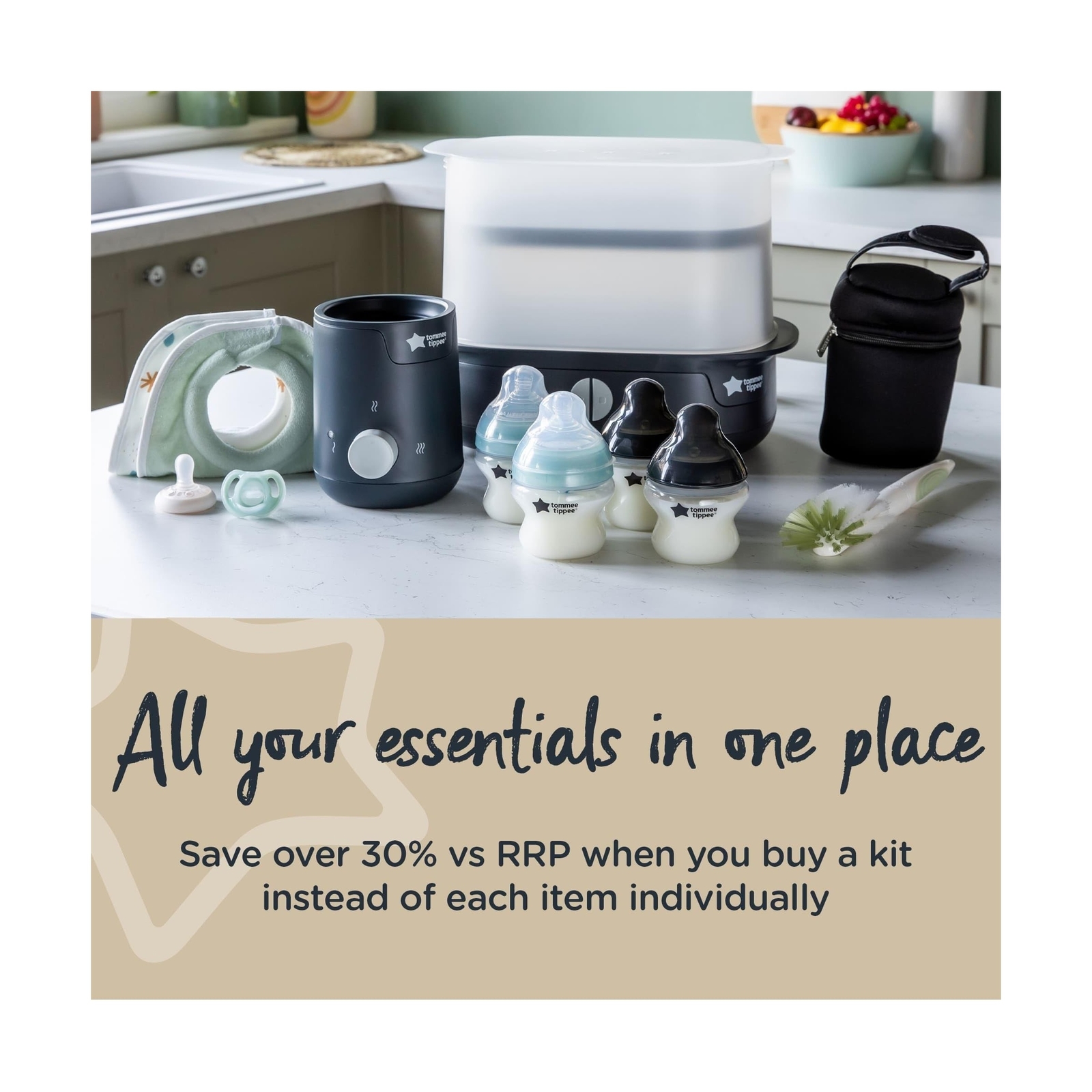 Tommee Tippee Complete Feeding Set for Newborn, Electric Steam