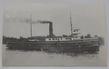Steamship Steamer J. C. AMES real photo postcard RPPC