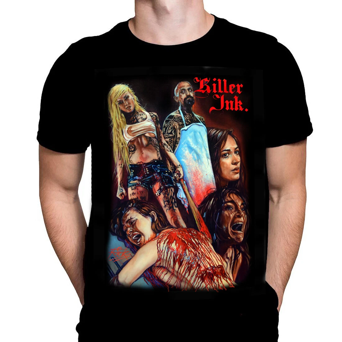 KILLER INK - Black T-Shirt - M-XXXXL - Horror Movie Art by Rick Melton |  eBay