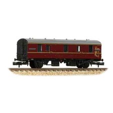 374-785B Graham Farish N Gauge BR Mk1 CCT Covered Carriage Truck BR Maroon