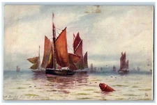 c1910 A Bright Day Off Eastbourne England Aquarette Tuck Art Postcard