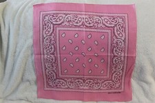 BANDANA PINK PAISLEY HANDKERCHIEF SET OF 3