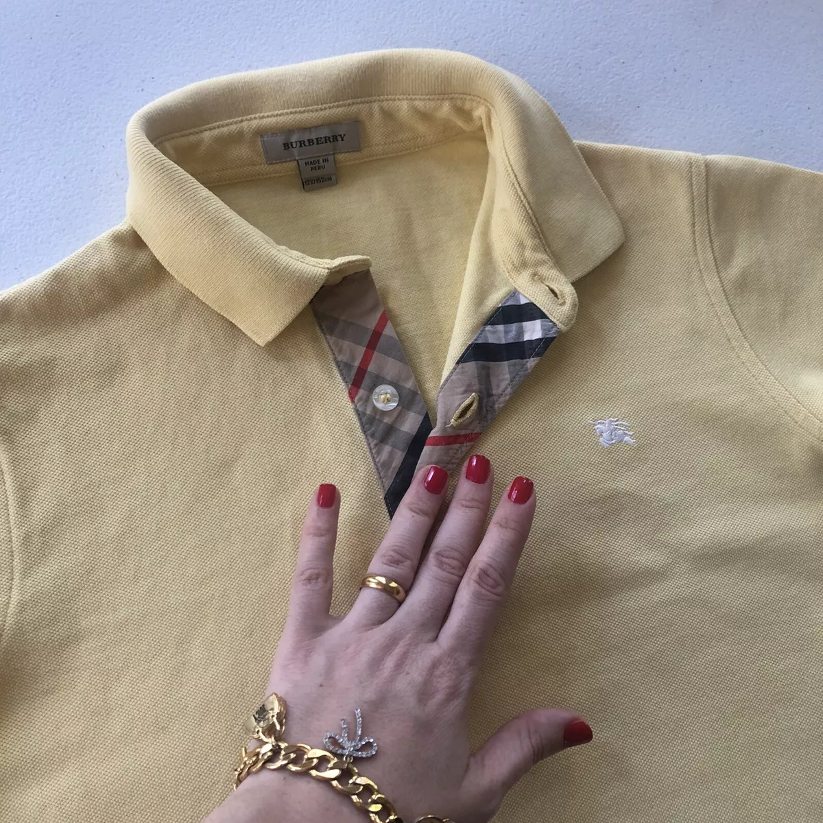 12 Years XXS Authentic Burberry Women Girl Lady Polo Shirt Top T