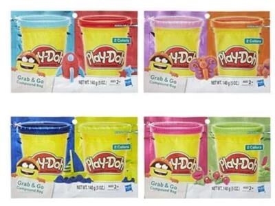 HASBRO Play-Doh Grab & Go Confezione da 2 Composti per Modellismo - Vari Colori (Uno in dotazione)