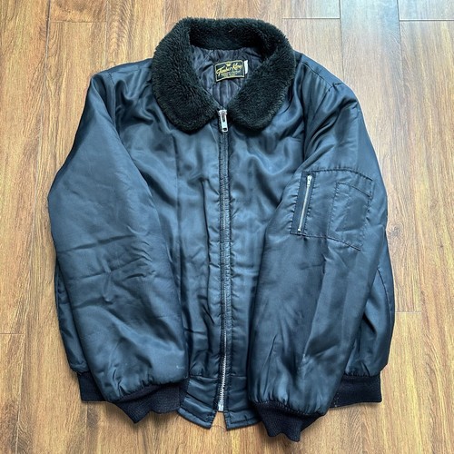 Vtg Timber King Bomber Flight Jacket Mens XL Insulated Security Coat Made USA - Picture 5 of 17