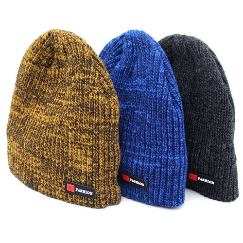 Men's Autumn Winter Hat Knitted Woolen 