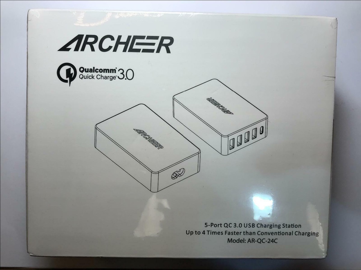 ARCHEER AR-QC-24C Qualcomm 3.0 Quick Charge 4x USB 1x USB-C UK Charger  Station | eBay UK