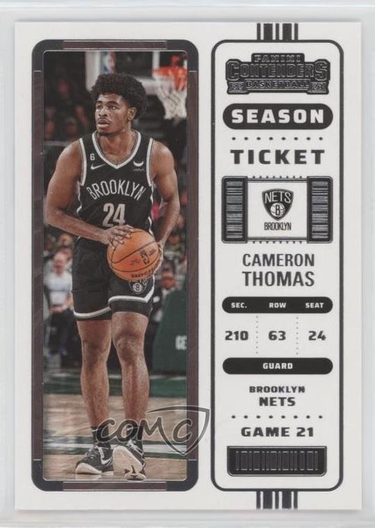 2022-23 Panini Contenders Season Ticket Retail Cameron Thomas #80 4mt
