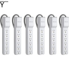 Belkin 6-Outlet Power Strip Surge Protector w/Flat Rotating Plug, 6ft Cord Y