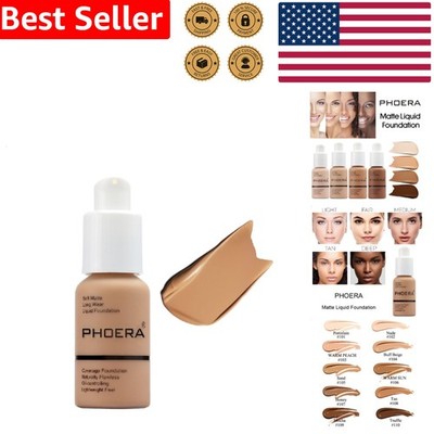 PHOERA Foundation 105 Sand Flawless Soft Matte Liquid Makeup Full Coverage