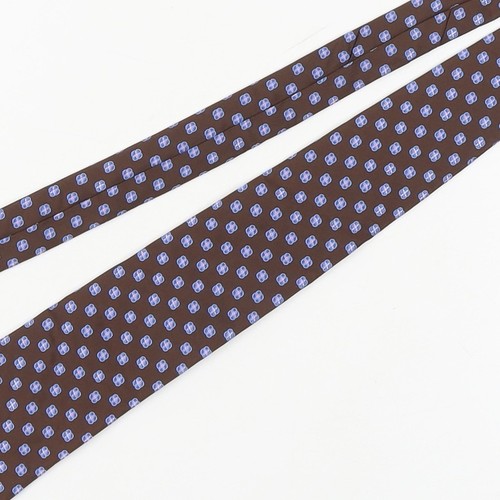 Joseph Turner Men's Brown Floral Silk Tie - Picture 12 of 12