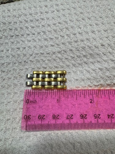 Authentic Cartier Panthere 12mm Two-Tone 3-Row Gold Watch Links (Set of 3) OEM
