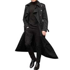 Ästhetischer Herren Loose Fit Wintermantel Stylisch Lang Trenchcoats