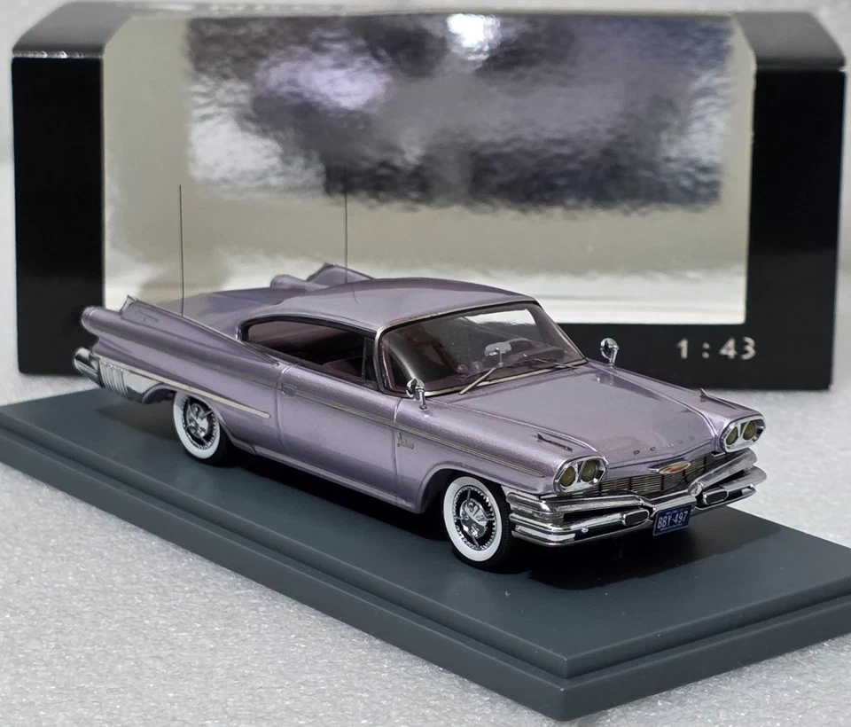 Dodge Polara 2-Door Hard Top Coupe MKI 1960 Met Light Lilac 1:43 Neo 44097 RARE! - Image 3 of 4