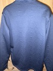 adidas Men's Blue L 1/4 Zip Mock Neck Long Sleeve Polyester Knit Pullover