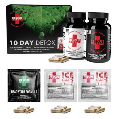 10 Day Permanent Detox Kit - 132ct Capsules | Comprehensive Full Body Cleanse...