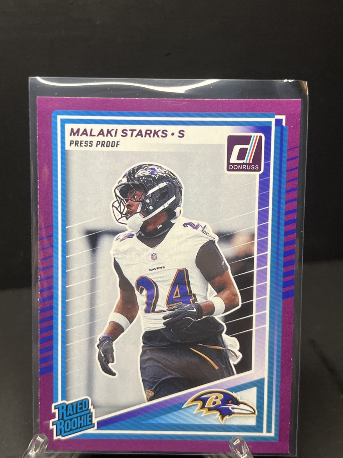 2025 Panini Donruss - Rated Rookie Malaki Starks #346 Purple Press Proof (RC)