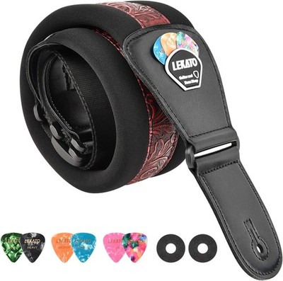 Correas para guitarra acústica eléctrica y bajo con 3 púas de guitarra