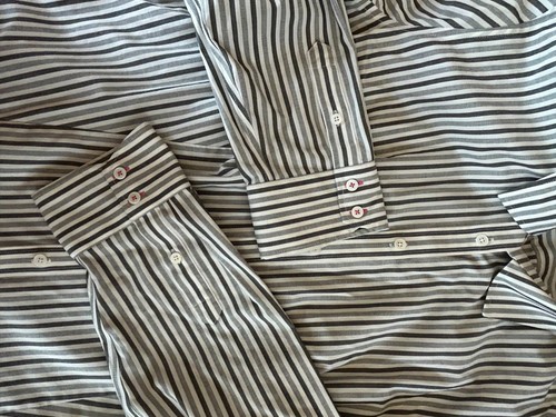 Talbots 3 Women's Button-up Cotton Shirts Sz 14 Gray, Purple, Red Wrinkle Resist - Picture 7 of 22