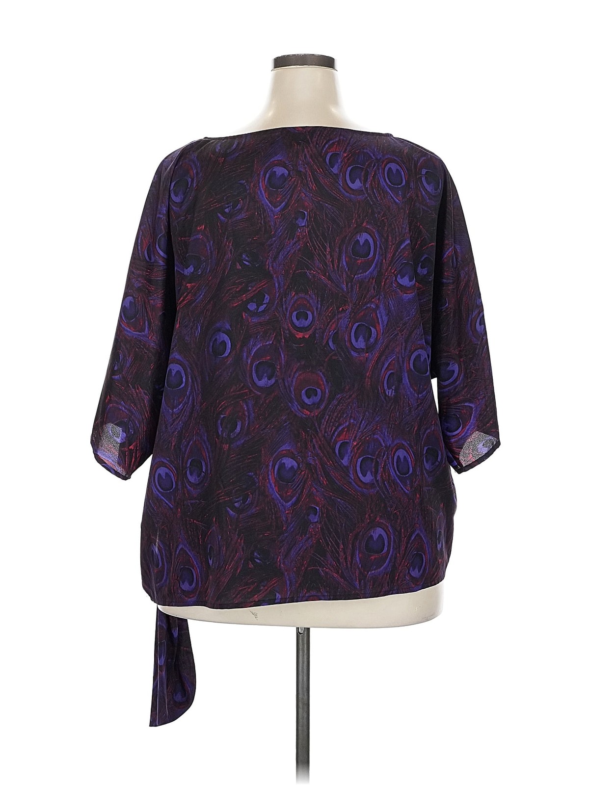 MICHAEL Michael Kors Women Purple 3/4 Sleeve Blouse 3X Plus thumbnail 2