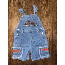 Vintage/Y2K Harley Davidson shortalls overalls 2t