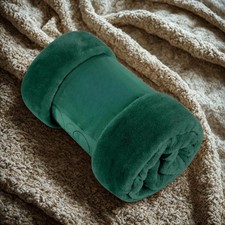 Large Faux Fur Throw Mink Blanket Plain Warm Fleece Over Sofa Bed Double & King