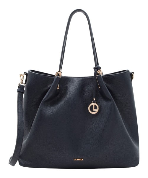 L.Credi Ebony Shopper Shopper Schultertasche Tasche Marine Dunkelblau Neu-image