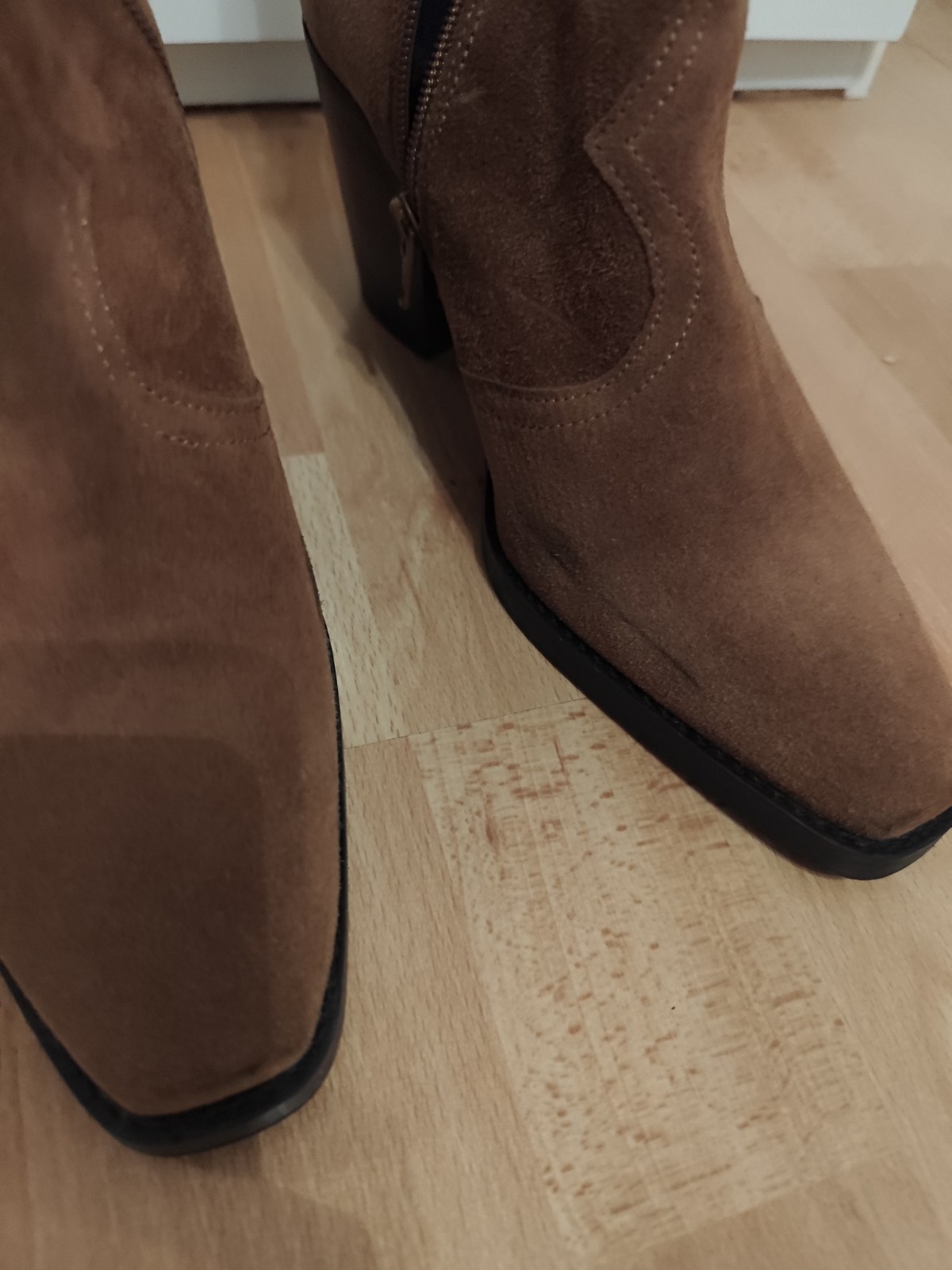 Manfield Manfield Damen Stiefeletten Braun ~Cowboy Boots~ EU 40 Blockabsatz ...