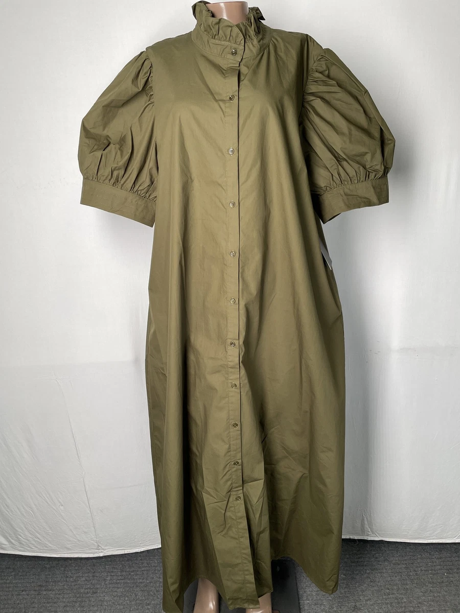 Hyacinth House Womens Maxi Dress Olive Green Size XL Louisa Ruffle Collar Cotton | eBay Hyacinth House Womens Maxi Dress Olive Green Size XL Louisa Ruffle Collar Cotton | eBay