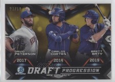 2019 Bowman Draft Gold Refractor /50 Carlos Cortes Brett Baty David Peterson 2g6