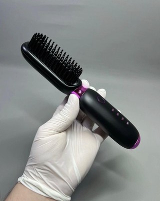 Akku Haar Locken Glätteisen Bürste Kamm Reisefertig Einfache Anwendung Überall