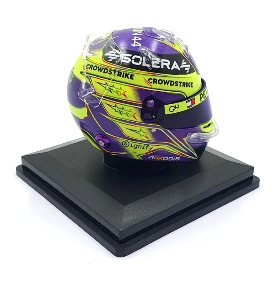 MODELLINO CASCO HELMET 1:5 SPARK AUTO F1 MERCEDES LEWIS HAMILTON BRITISH GP 2024 - Immagine 4 di 4