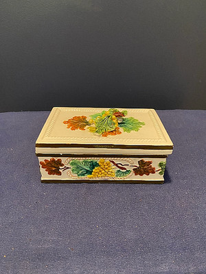 Vintage Ceramic Trinket box Harvest Holiday Thanksgiving
