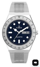 Timex Q - Special Projects Blue / Stainless Steel  Blue Dial Wristwatch TW2U955