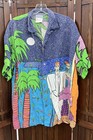 Vintage 90s Esprit Resnicoff Men's Multicolor Pop Art Tropical Palm Tree Shirt — photo 1