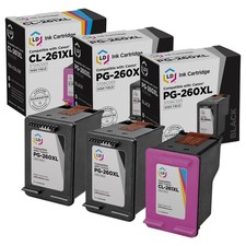 LD Replacement for Canon PG-260XL  CL-261XL High Yield Ink 2 Black 1 Color