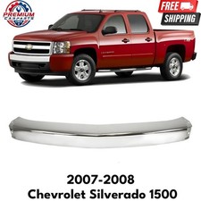 Oe Replacement Bumper Chrome Steel For 2007-2008 Chevrolet Silverado 1500