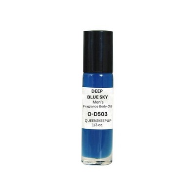 Deep Blue Sky (Men) Body Oil 10 ml Fragrance All Natural 1/3 oz Roll-On Scent
