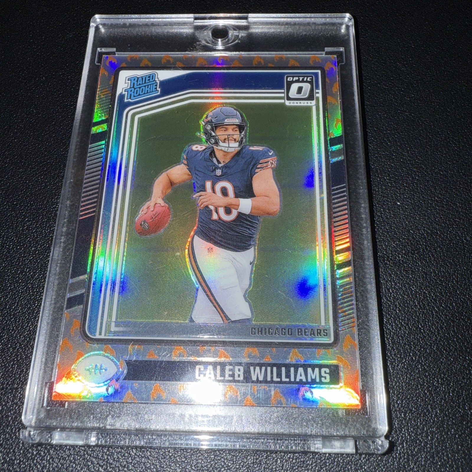 2024 Panini Donruss Optic 201 Caleb Williams Rated Rookie Fire Emoji SSP 🔥