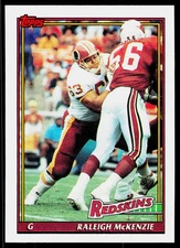 Raleigh McKenzie, 1991 Topps, #183, Washington Redskins, RC