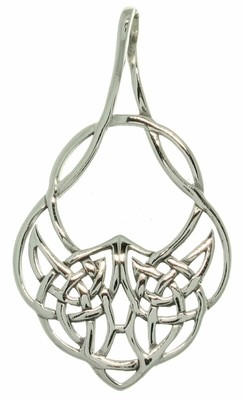 Jewelry Trends Sterling Silver Celtic Teardrop Knot Pendant