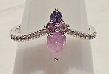 Bomb Party RBP7576 Ring Size 10 Forever Ours Lab Created Iris Ice Crystal + New