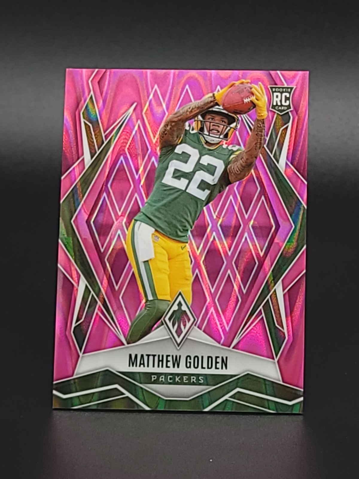 2025 Panini Phoenix - Rookies Matthew Golden #174 Pink Seismic 65 /75 (RC)