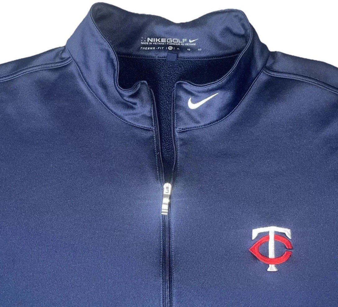 Nike Golf Therma-Fit Minnesota Twins Men’s  XL 1/4 Zip Pullover Sweatshirt Blue