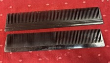Vintage Black Barber Never-Brak Comb Lot Of 2, 9 Long, 2.5 Wide 1930-1940