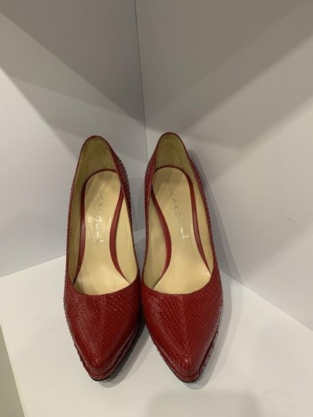 Women Casadei Heels Red Leather 38