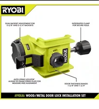 RYOBI Wood/Metal Door Lock Installation Kit w/ Bi-Metal Hole Saw & Drill Bits